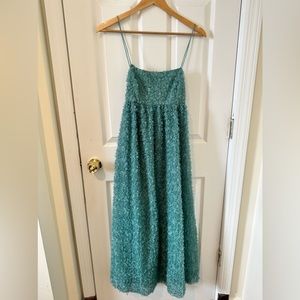 Zara Maxi Ruffle dress | Size S | Color Blue